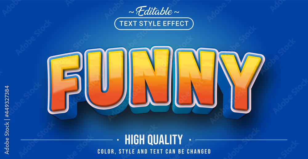 Aufkleber editable text style effect - funny text style theme.