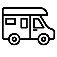 caravan line icon