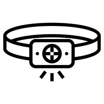 Headlamp Line Icon