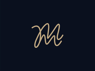 luxury letter M logo design template