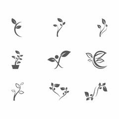 Leaf and Shutter Lens Aperture for Nature Photographer logo design inspiration