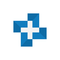 Obraz premium cross medical logo template vector icon