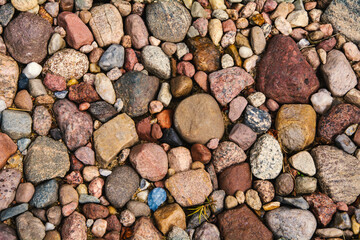 Fieldstones as a natural background for further graphic works.