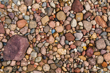Fieldstones as a natural background for further graphic works.