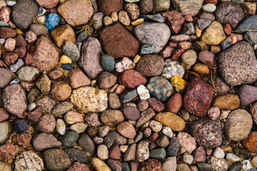 Fieldstones as a natural background for further graphic works.
