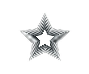 Star logo. Star lined icon, sign, symbol, Flat design, button, web. vector - illustration eps 10.