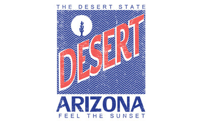 Arizona desert  print design for  patch, sticker, batch, apparel, logo, embroidery, etc. Explore more vintage artwork. Desert vibes t shirt print design. 