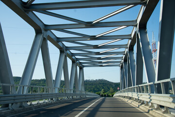 Metal bridge near Dumbrăveni Romania, 2021, July