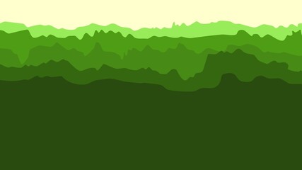 Abstract green forest or jungle landscape vector illustration. Forest or jungle layers vector illustration. Used for background, typography or content background, banner, backdrop.