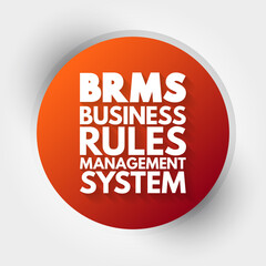 BRMS - Business Rules Management System acronym, concept background