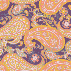 aisley pattern. seamless vintage floral background