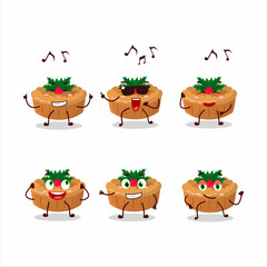 Obraz premium An image of pie christmas dancer cartoon character enjoying the music