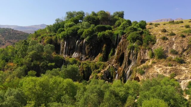 Girlevik Waterfalls are situated 29 km south-east of Erzincan in Turkey.