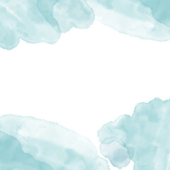 Fototapeta premium Pre-made design on the marine theme , watercolor spots and place for text. Vector layout decorative greeting card or invitation design background.