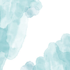 Pre-made design on the marine theme , watercolor spots and place for text. Vector layout decorative greeting card or invitation design background.