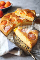 Homemade apricot tart