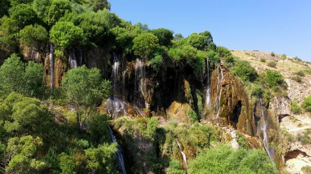 Girlevik Waterfalls are situated 29 km south-east of Erzincan in Turkey.