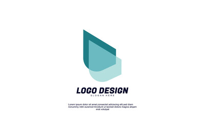 stock abstract creative idea logo for building or corporate multicolor color design template