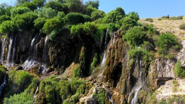 Girlevik Waterfalls are situated 29 km south-east of Erzincan in Turkey.