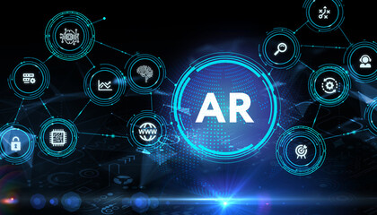 Ar, augmented reality icon. Business, Technology, Internet and network concept.