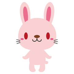 立ちポーズ 動物 イラスト ウサギ01