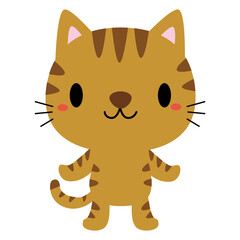 立ちポーズ 動物 イラスト ネコ01