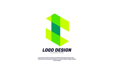 awesome creative idea logo for business building or company transparent design template