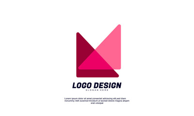 stock abstract creative modern idea triangle branding for company or corporate multicolor design with flat design