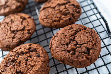 Double chocolate chip cookies