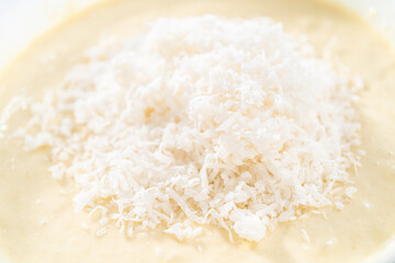 Coconut banana pancakes