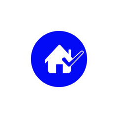 Icon vector graphic of approve home symbol