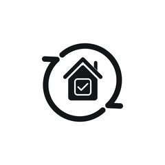 Icon vector graphic of approve home symbol