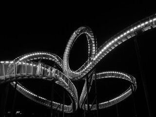 Walking on a rollercoaster in the dark