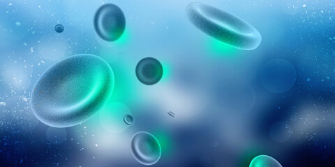 3d rendering red streaming blood cells background

