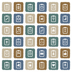 Tasks And Notes Icons. Grunge Color Flat Design. Vector Illustration.