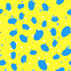 Chat message seamless pattern. Back to School concept. Background with school signs. Vector illustration science texture.
