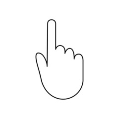 hand icon, click on a white background, vector illustration