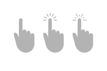 hand icon, click on a white background, vector illustration