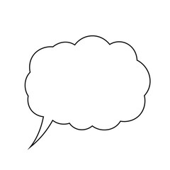 Speech bubble or think bubble, empty communication cloud. Vector design element.