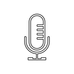 microphone icon on a white background, vector illustration