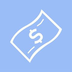 dollar icon on a white background, vector illustration
