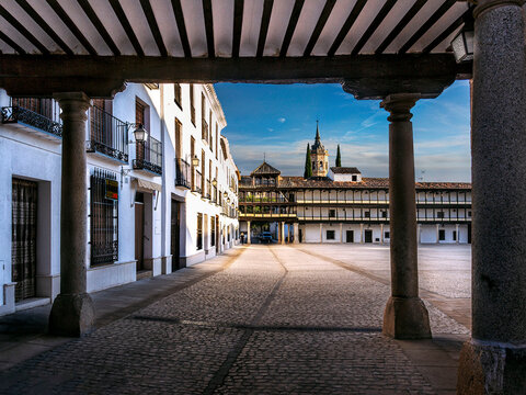 Tembleque's main square (Toledo, Castilla la Mancha, Spain).