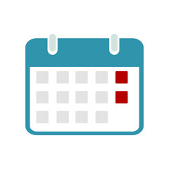 calendar icon on a white background, vector illustration