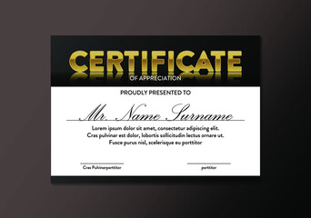 elegant certificate design for achievement and appreciation