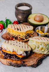  Group of vegan Arepas, ideal for a balanced diet. Latin american food