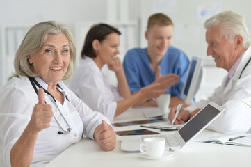 professional doctors working at hospital