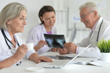 Fototapeta premium portrait of doctors working at hospital
