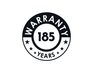 185 years warranty logo isolated on white background