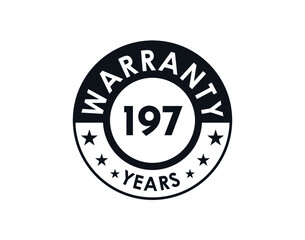 197 years warranty logo isolated on white background