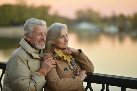 portrait of beautiful caucasian senior couple